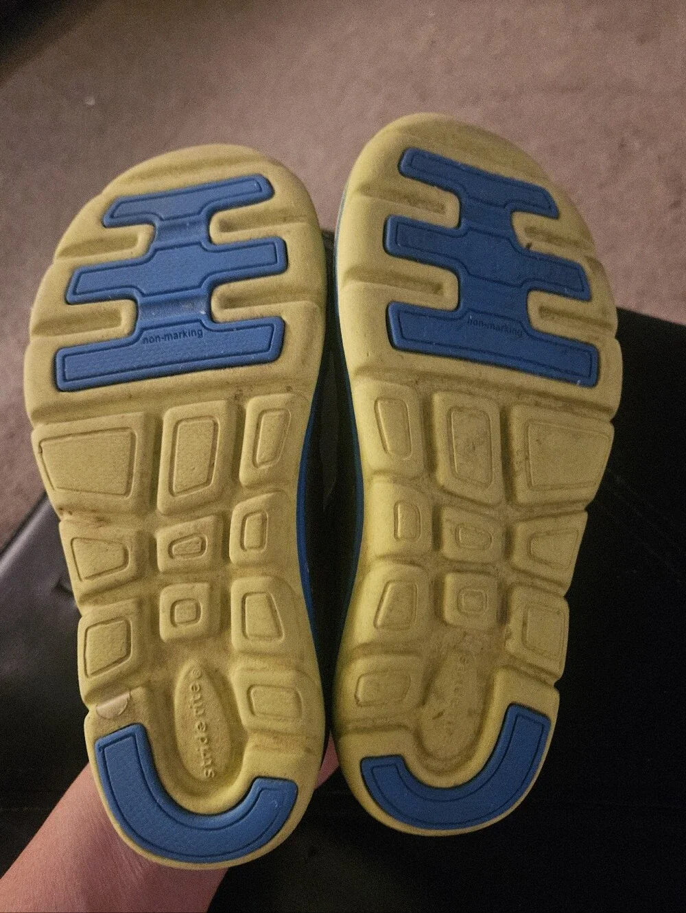 Stride Rite Made 2 Play Phibian Water Shoes Boy's Size 1 Gray Blue Lime Green
